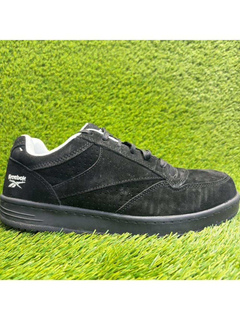 Reebok Soyay Mens Size 11E Black White Composite Toe Safety Work Shoes Sneakers